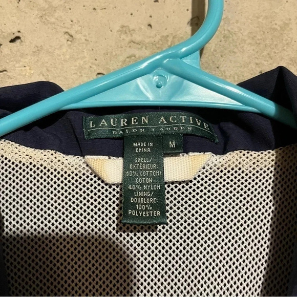 LRL Ralph Lauren Active Womens Medium Blue Zip Up Collared Vest Pockets - Picture 4 of 9